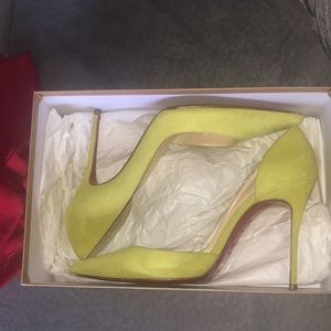 Christian Louboutin Iriza Neon yellow suede 38.5